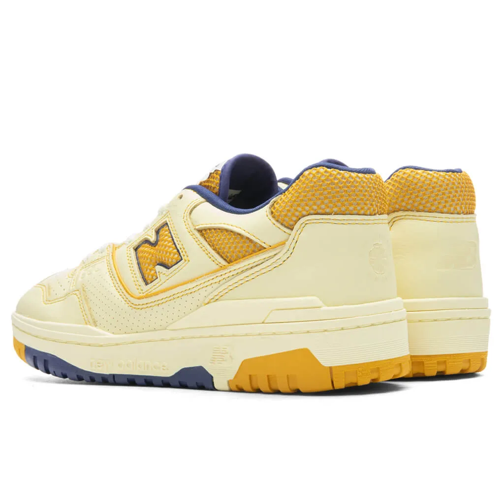 New Balance x Aime Leon Dore P550 Basketball Oxfords - White/Yellow