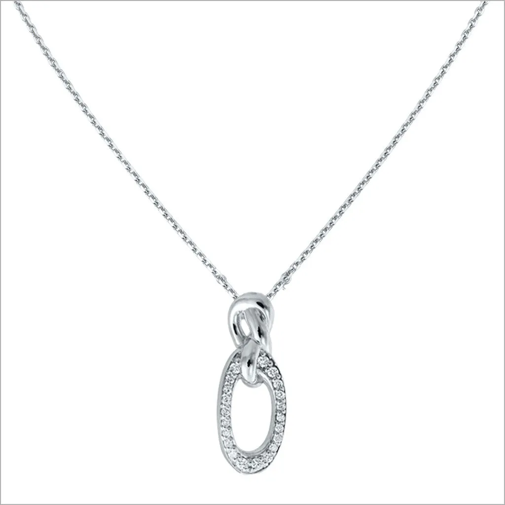 Nodo 18K White Gold & Diamond Necklace