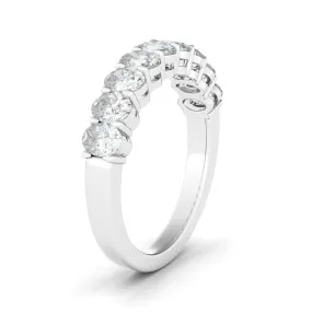 Oval Cut Half Eternity Band