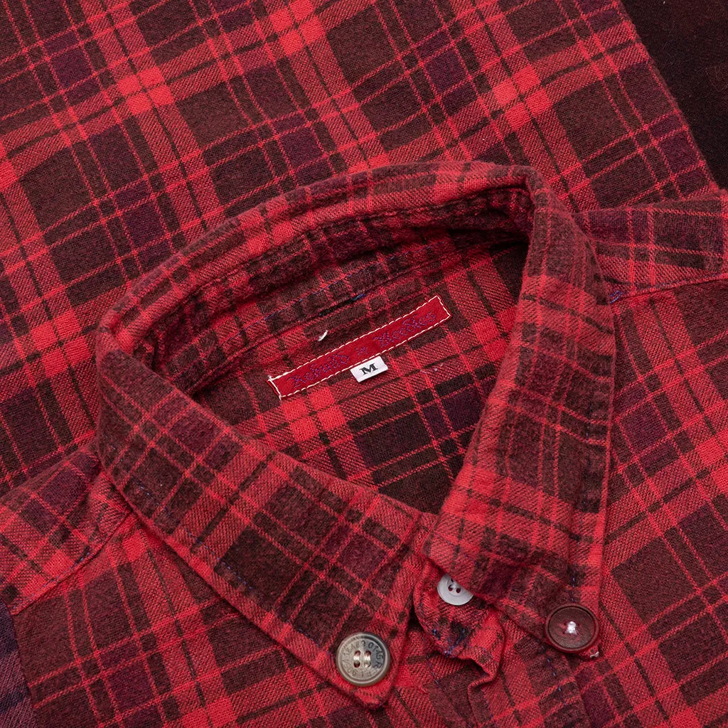 Over Dye 7 Cuts Shirt - Red