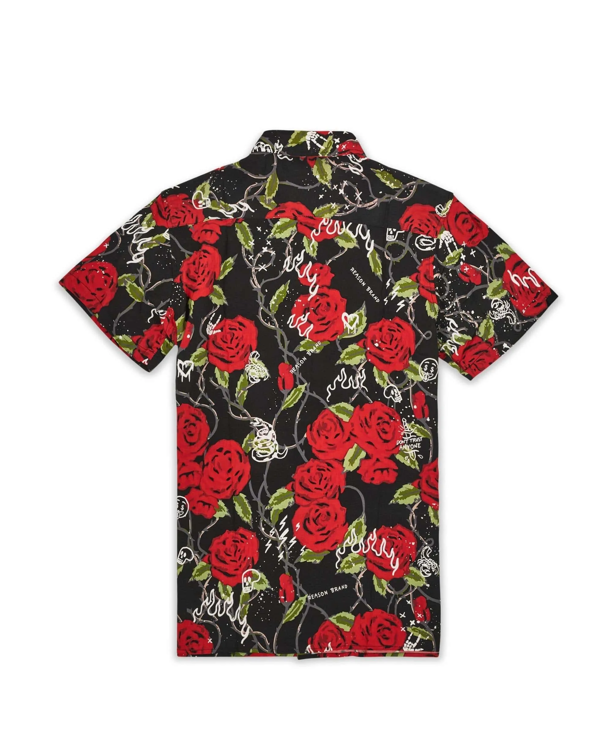 Plus Size Harper Rose Allover Print Short Sleeve Shirt