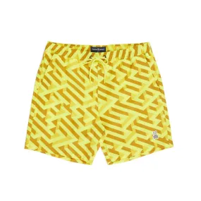 Psycho Bunny Mens Pisani Swim Shorts - Neon Bolt