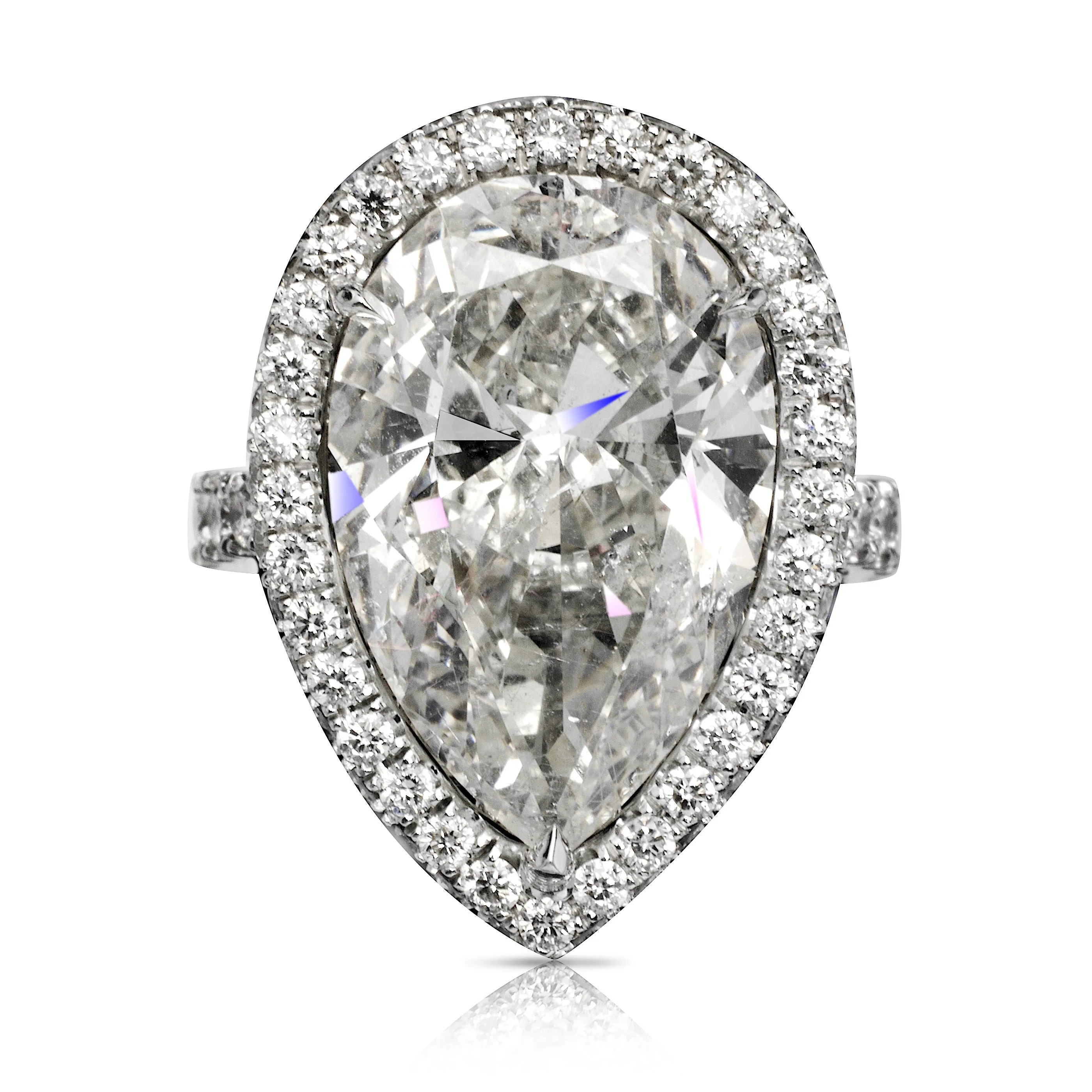 RITA 12 CARAT PEAR SHAPE G COLOR VS2 CLARITY DIAMOND ENGAGEMENT RING PLATINUM GIA CERTIFIED 10 CT G VS2 BY MIKE NEKTA