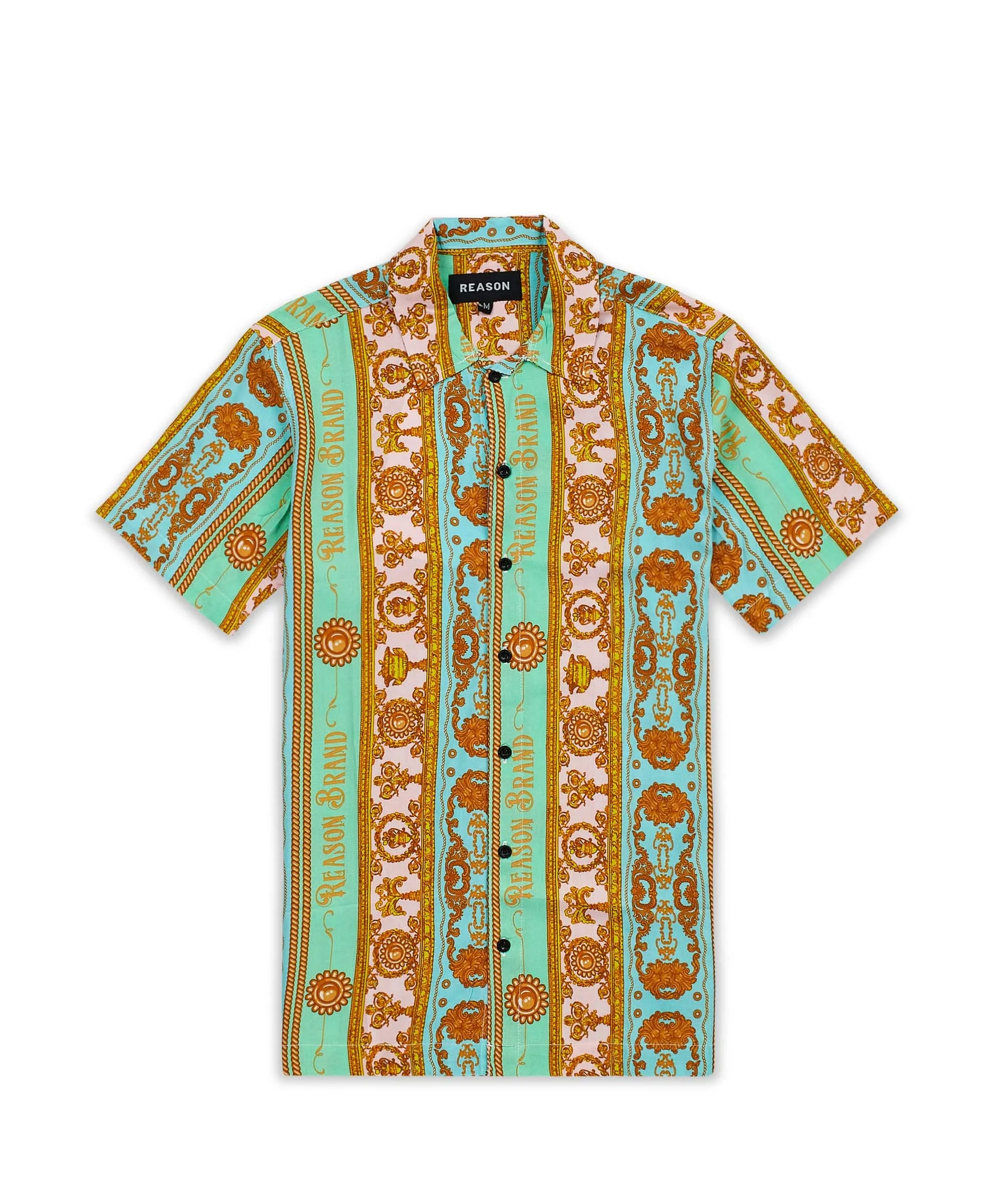 Royal Chain Allover Print Short Sleeve Shirt