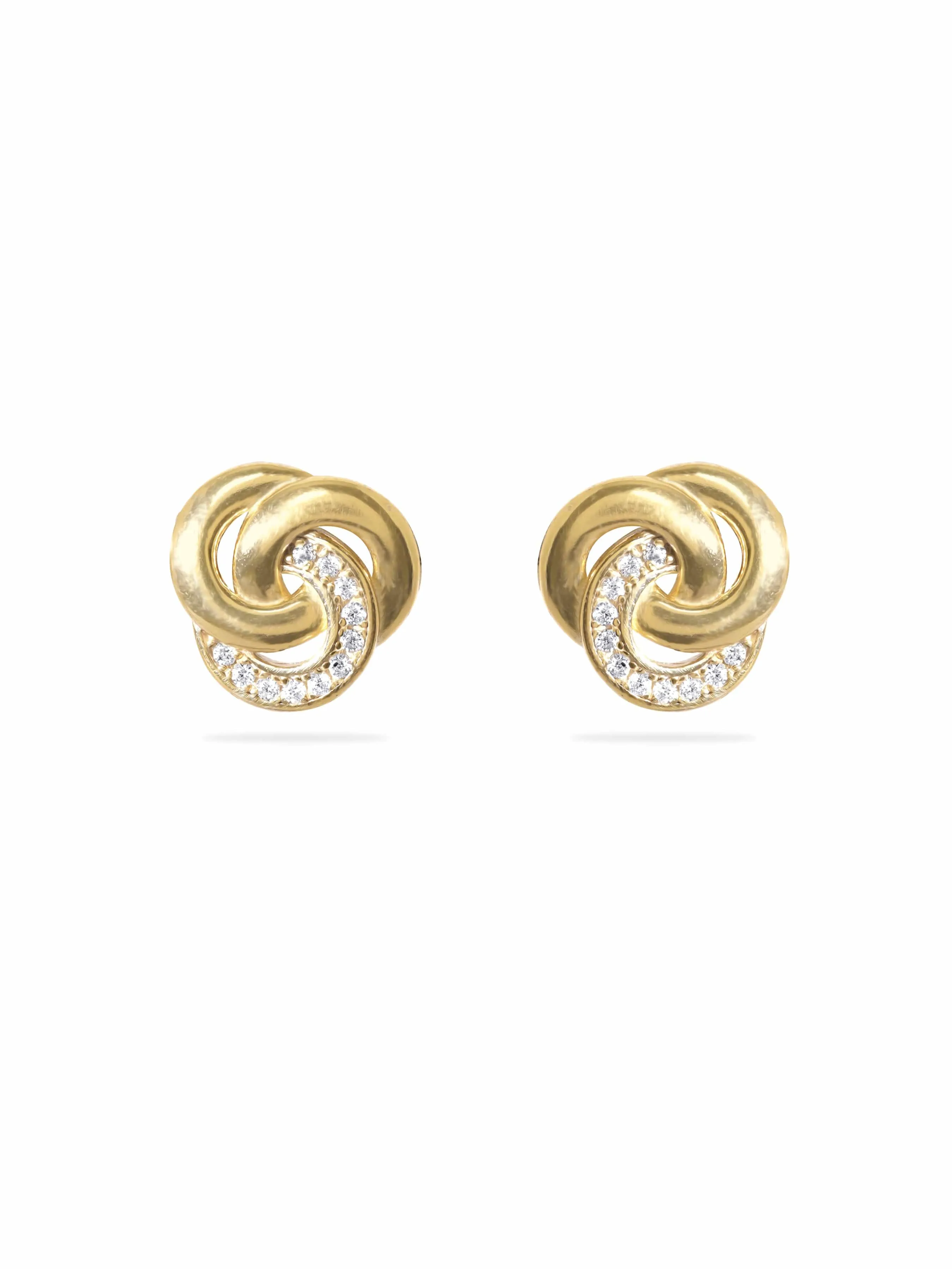 Rubans Silver 22K Gold plated 925 Sterling Silver minimal stud Earring