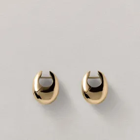 Sloping Hinge Hoops Large, Gold