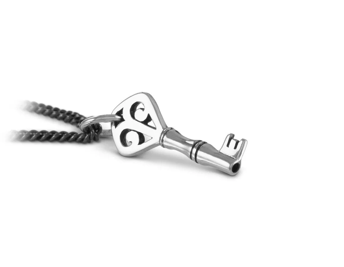 Small Key Necklace - Silver