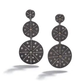 Sterling Silver Diamond Triple Drop Earrings