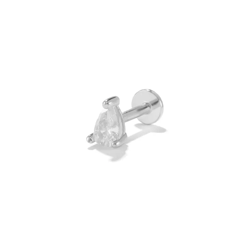 Sterling Silver Piercing Geometric Stud Earring