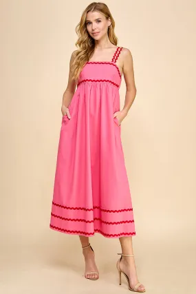 TC Squiggle Detail Maxi Dress