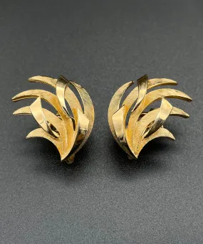 【USA輸入】 ヴィンテージ CROWN TRIFARI アブストラクト イヤリング/Vintage CROWN TRIFARI Abstract Clip On Earrings