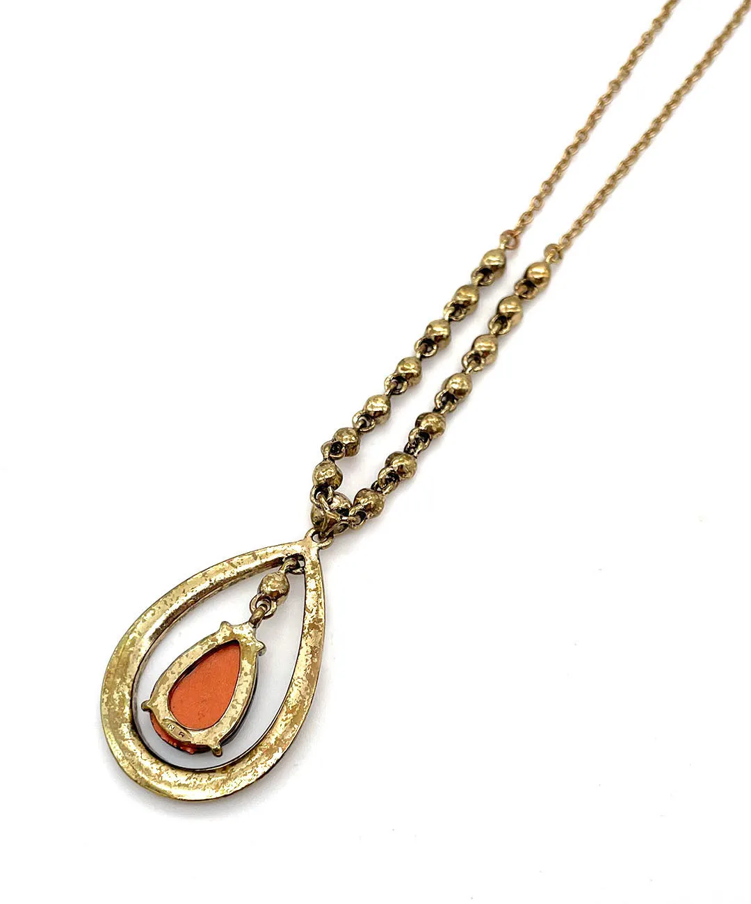 【USA輸入】ヴィンテージ AVON ティアドロップ トパーズ ビジュー ネックレス/Vintage AVON Tear Drop Bijou Necklace