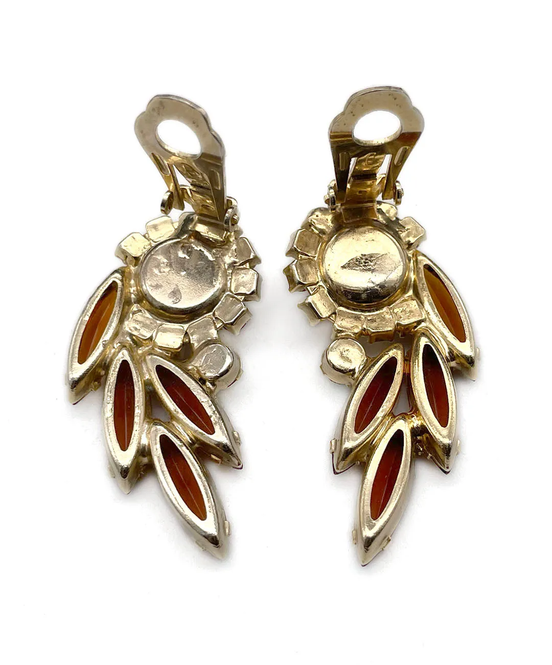 【USA輸入】ヴィンテージ JULIANA トパーズ オーロラ ビジュー イヤリング/Vintage JULIANA Topaz Aurora Bijou Clip On Earrings