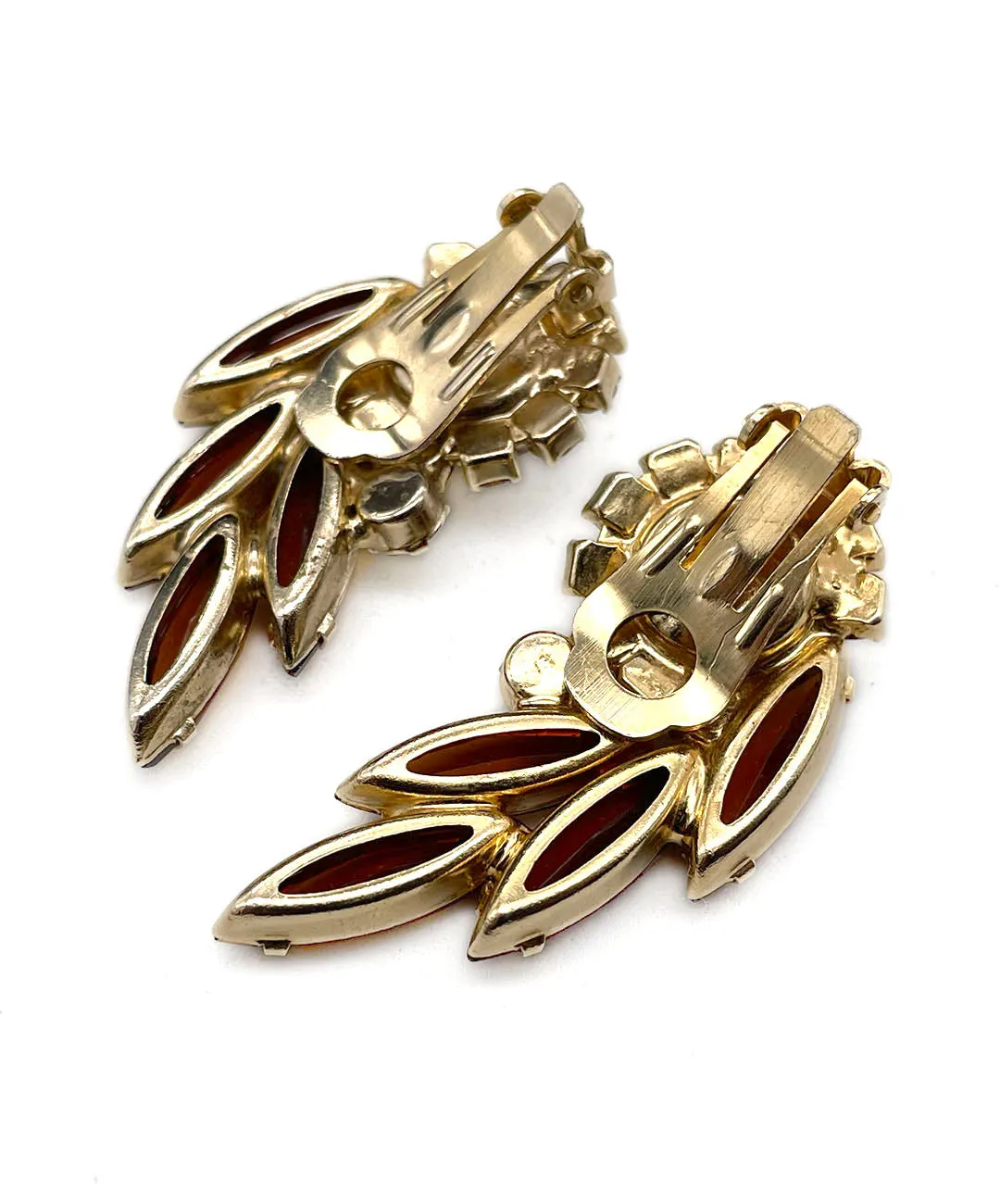 【USA輸入】ヴィンテージ JULIANA トパーズ オーロラ ビジュー イヤリング/Vintage JULIANA Topaz Aurora Bijou Clip On Earrings