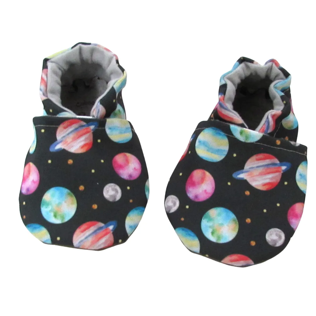 Watercolor Space Baby Shoes