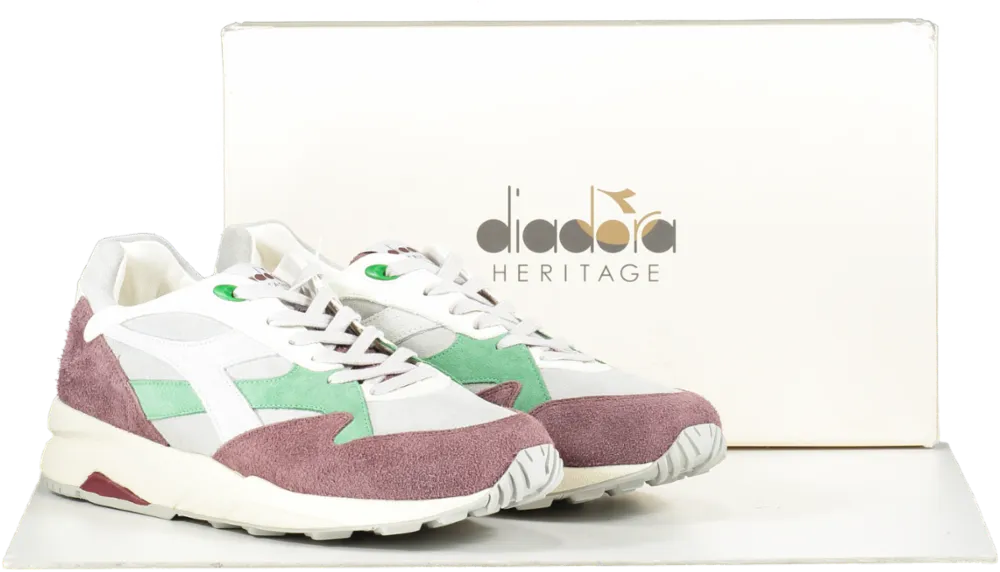 White Diadora Eclipse Italia Radicchio Trainers UK 10 EU 44 👞