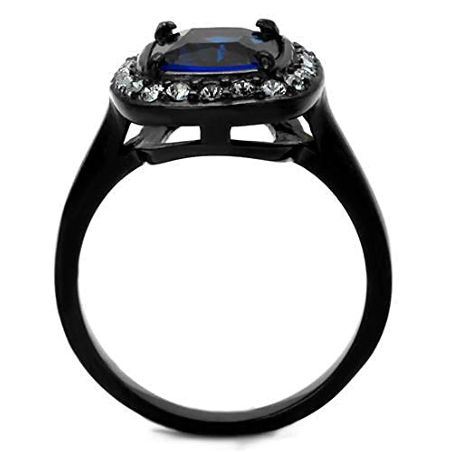 WildKlass Stainless Steel Ring Two-Tone IP Black Women Synthetic Montana