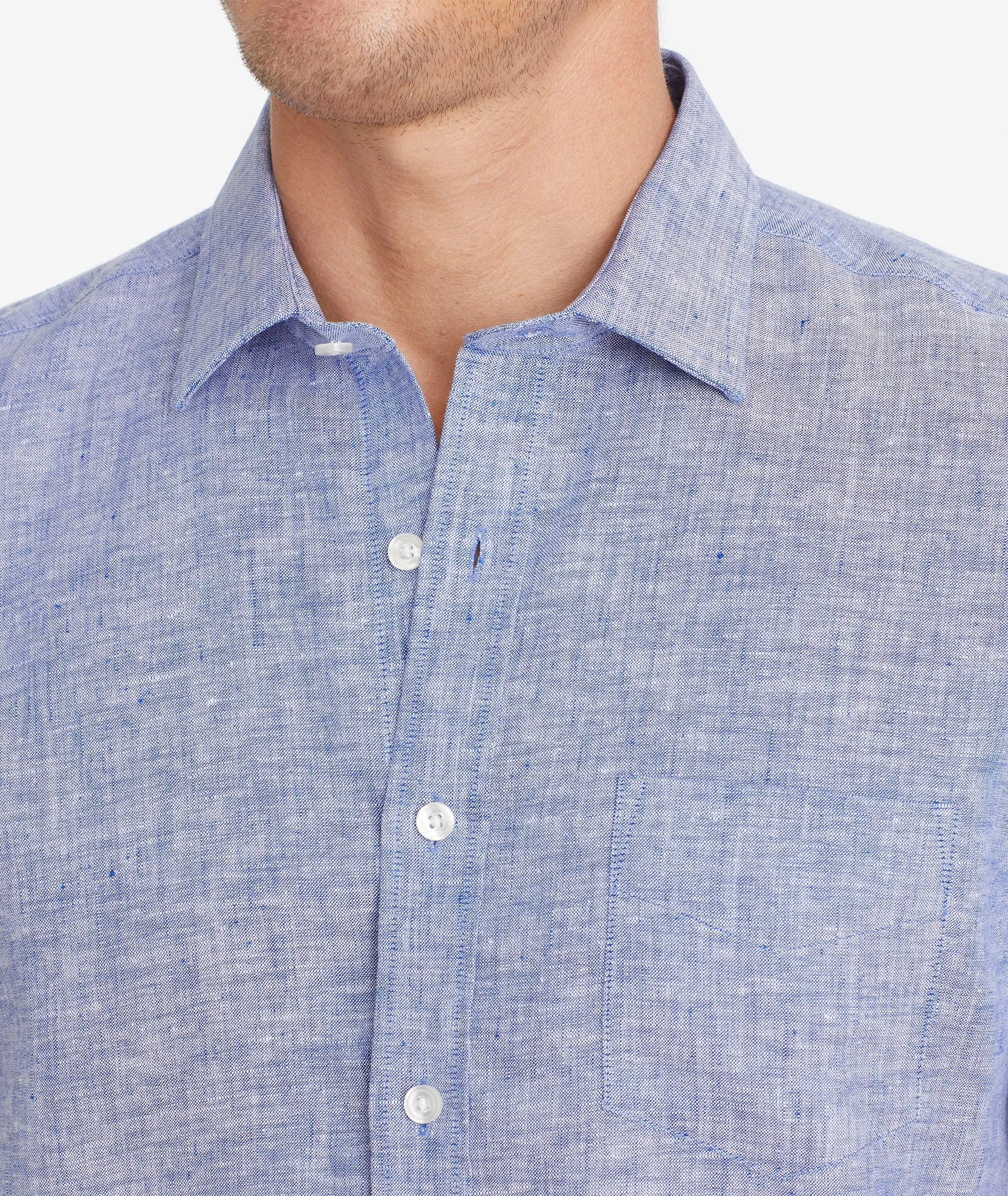 Wrinkle-Resistant Linen Short Sleeve Cameron Shirt