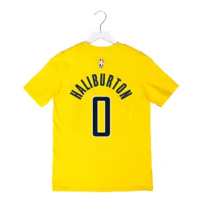 Youth 4-7 Indiana Pacers #0 Tyrese Haliburton Statement Name and Number T-Shirt by Jordan