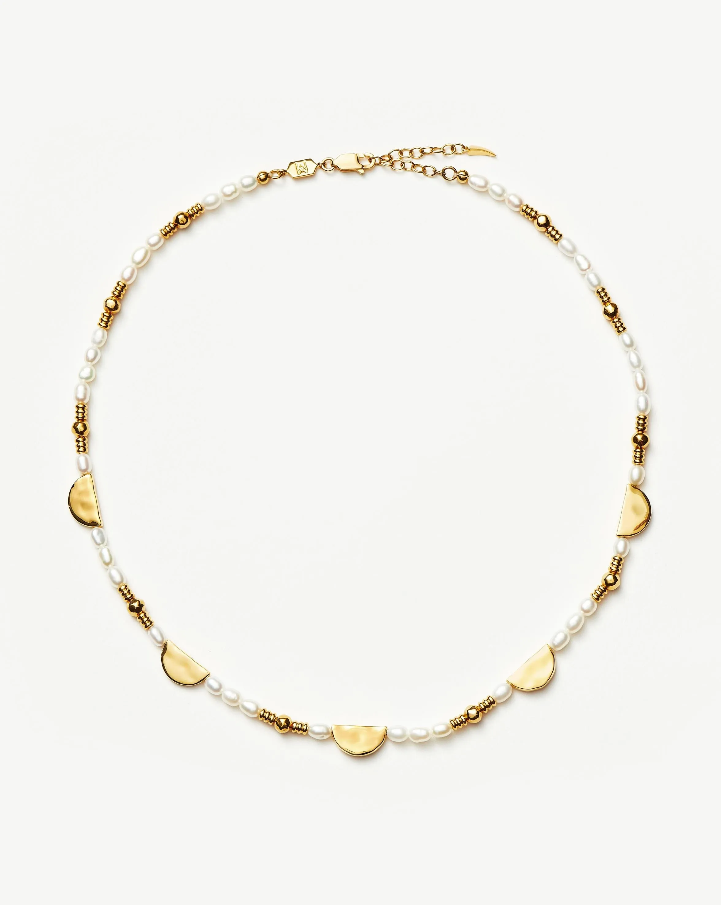 Zenyu Pearl Beaded Charm Choker