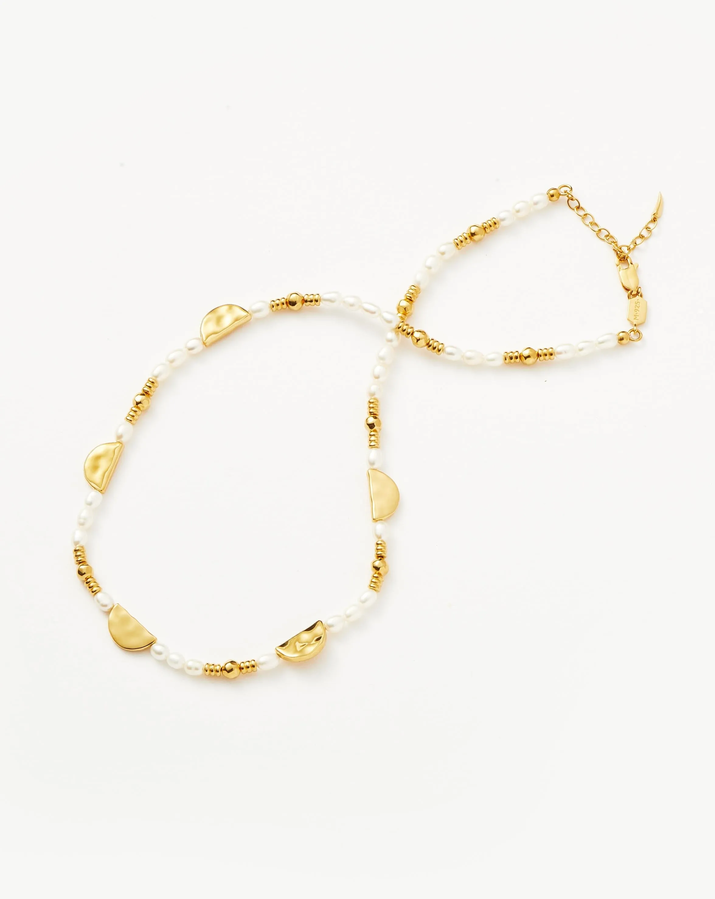 Zenyu Pearl Beaded Charm Choker