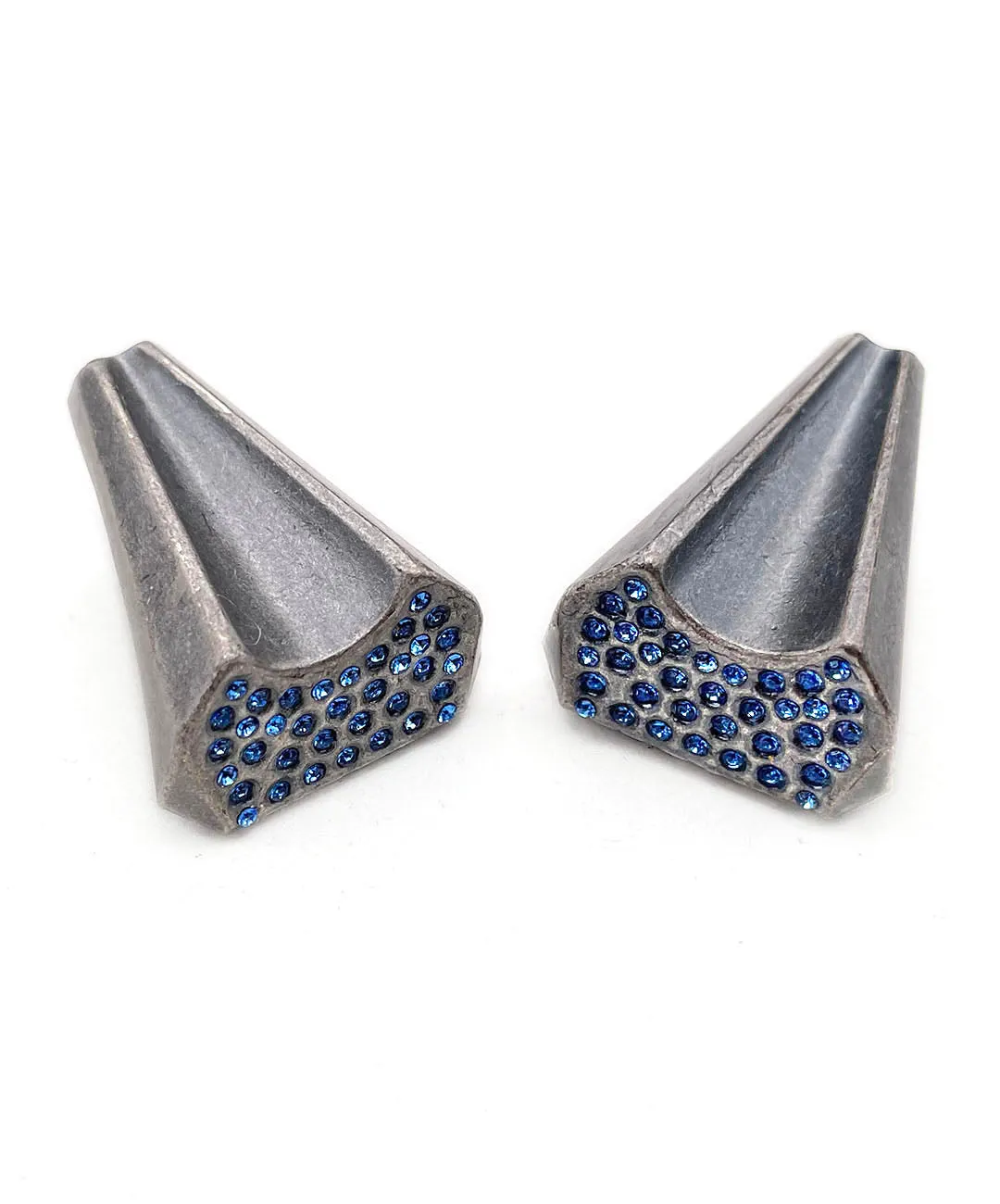 【ドイツ買付】ヴィンテージ SEIBOTH ブルー ビジュー イヤリング/Vintage SEIBOTH Blue Bijou Clip On Earrings